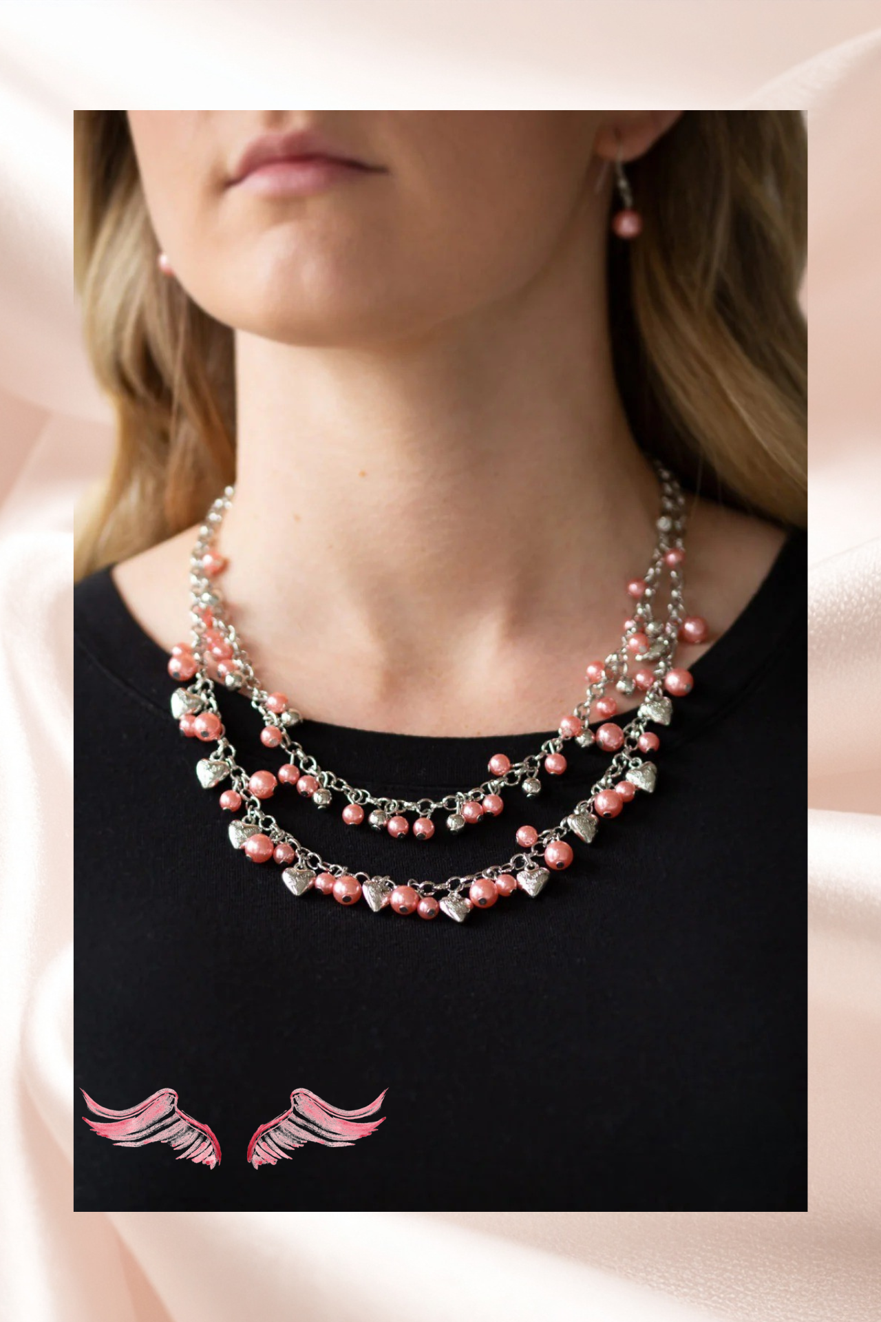 Conjunto de collar con letras de amor en capas | Joyas de San Valentín – Heavenly Pieces