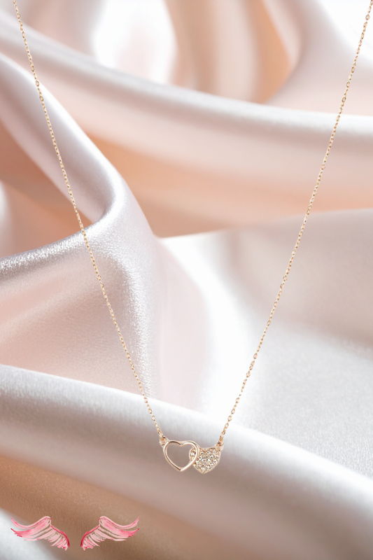 Conjunto de collar con corazón Devotion de Rosé | Joyas de San Valentín – Heavenly Pieces