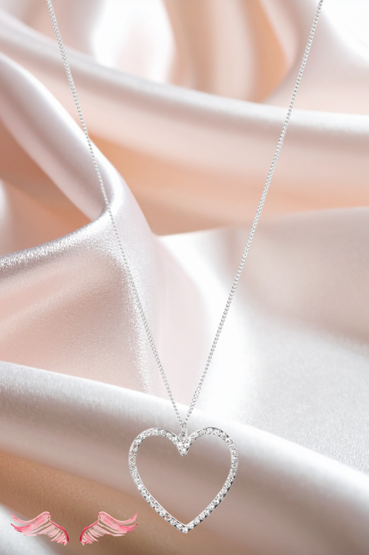 Conjunto de collar de corazón oscilante | Joyas de San Valentín – Heavenly Pieces