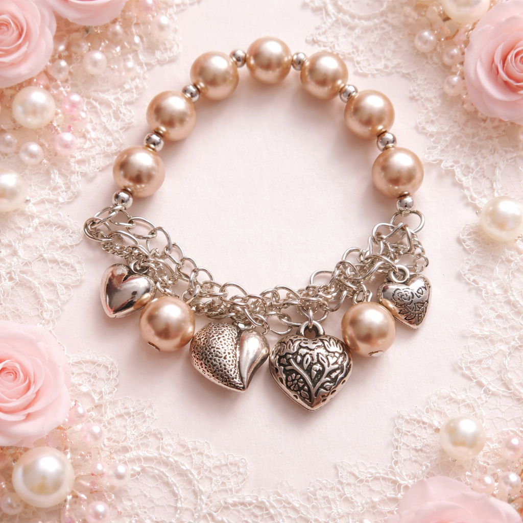Dije de corazón de devoción con flecos