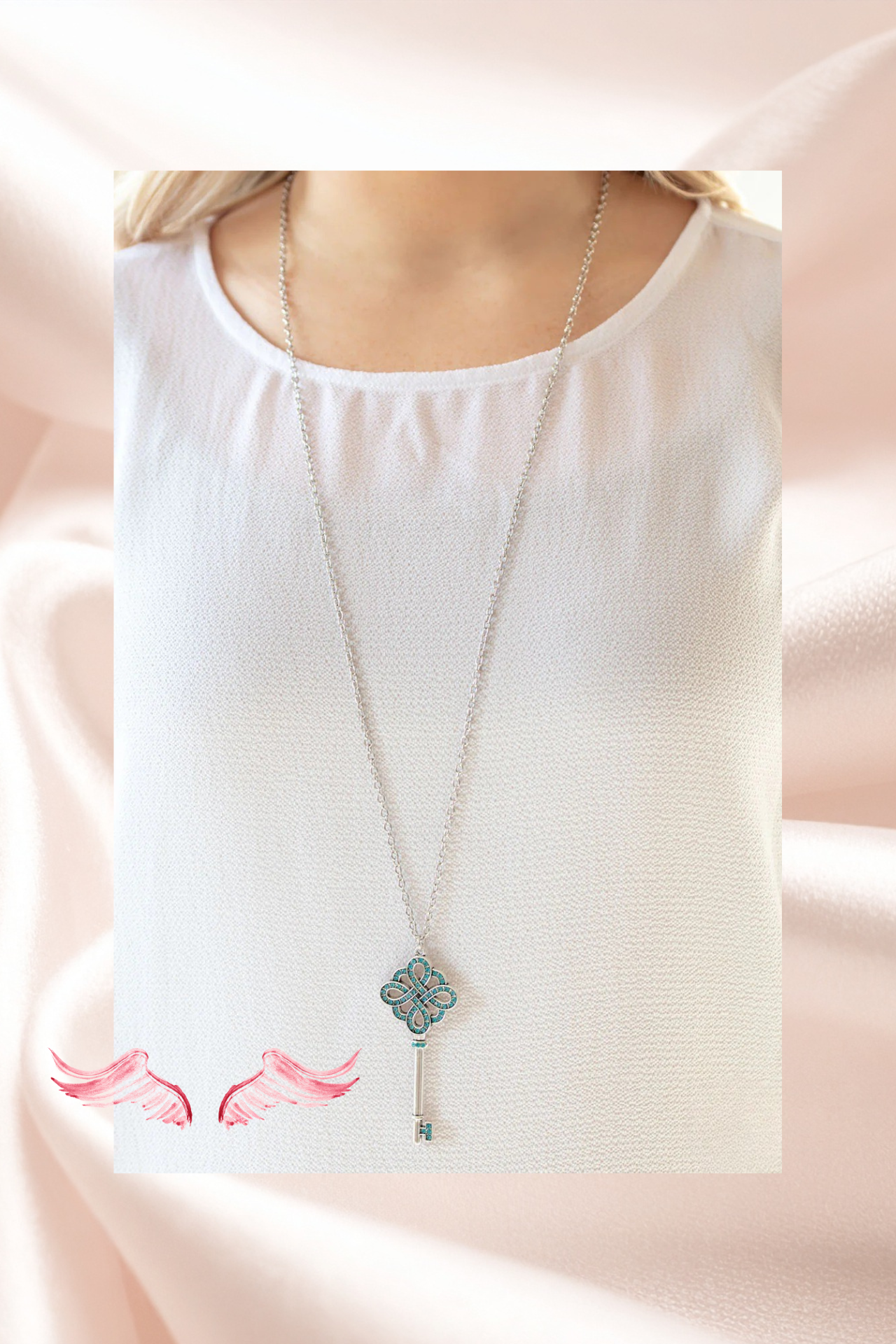 Azure Devotion Vintage Key Necklace | The Devotion Edit | Heavenly Pieces