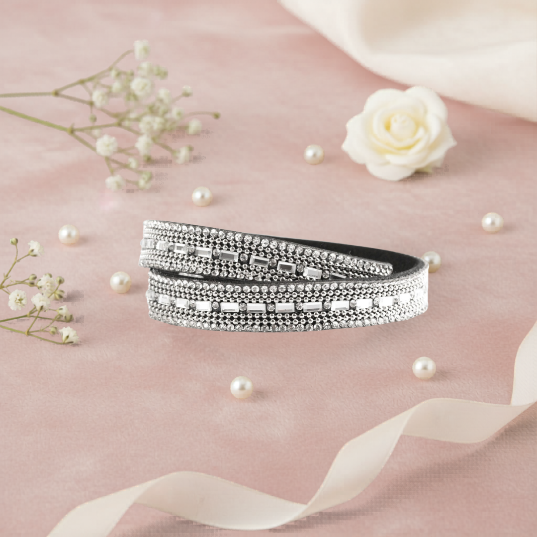 Starlight Double Wrap Rhinestone Bracelet