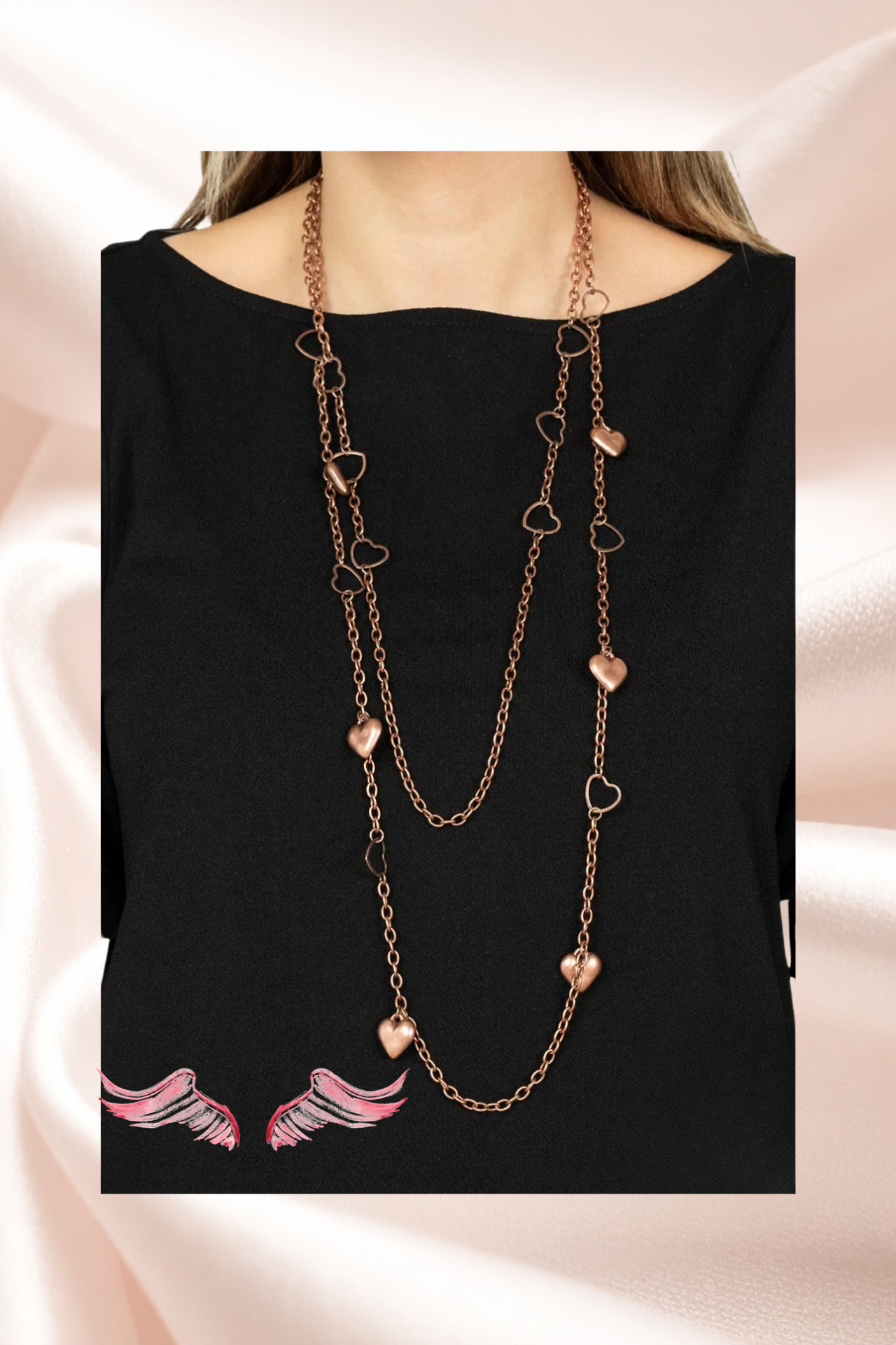 The Locketed Hearts Layered Necklace Set | Valentine's Jewelry in “ Heavenly Pieces