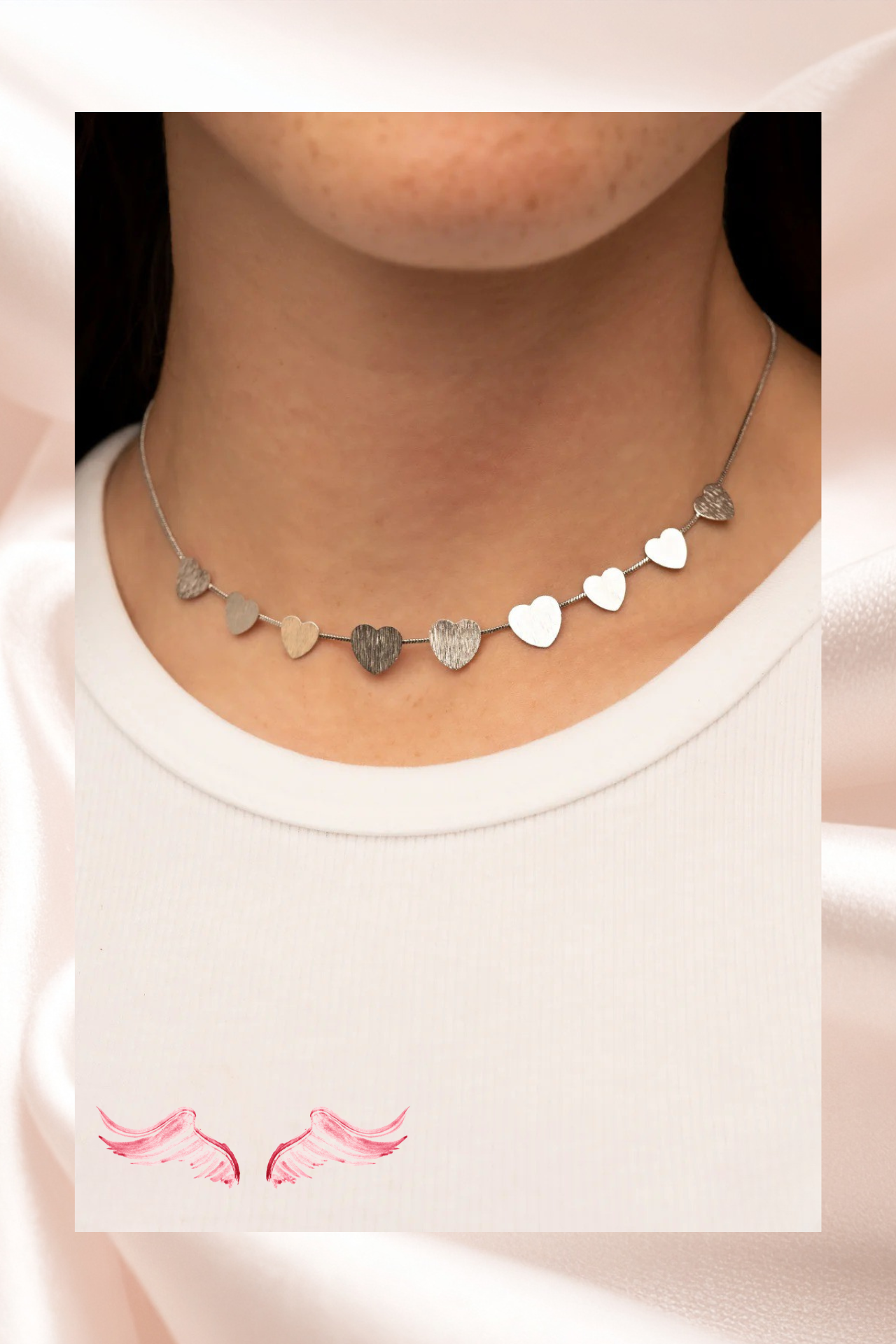 The Hearts Choker Set | Valentine's Jewelry | Heavenly Pieces