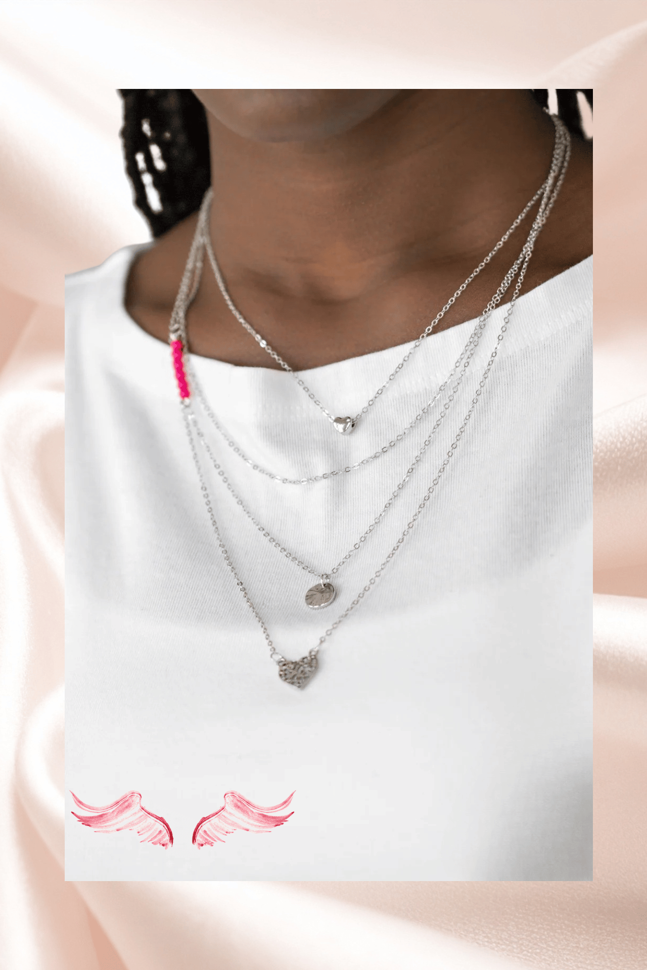 The Whimsical Hearts Cascade Necklace Set | Valentine's Jewelry in “ Heavenly Pieces