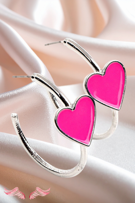 Fuchsia Devotion Hoop Earrings | The Devotion Edit â€“ Heavenly Prices