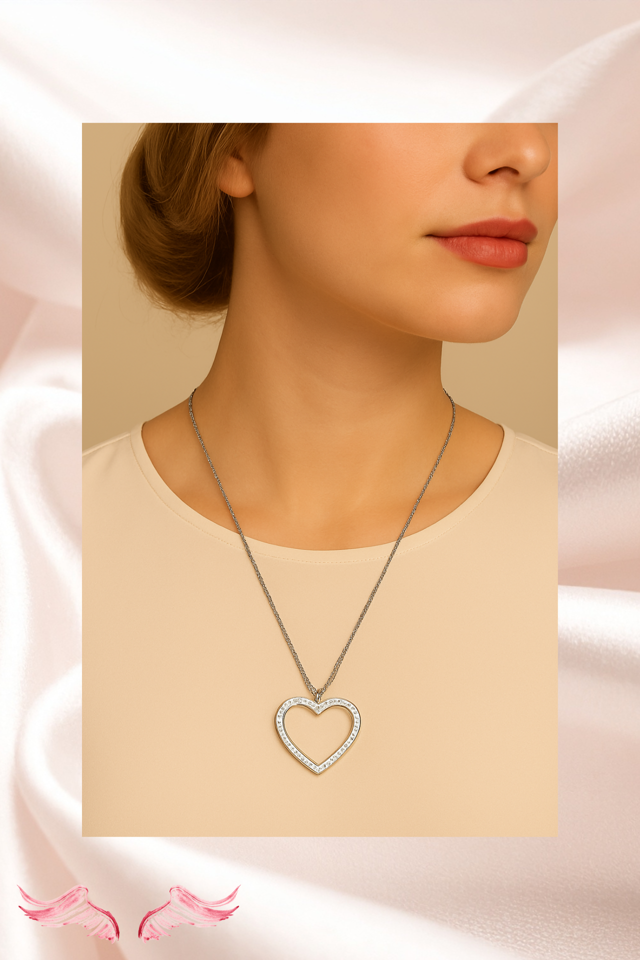 The Swinging Heart Necklace Set | Valentine's Jewelry in “ Heavenly Pieces