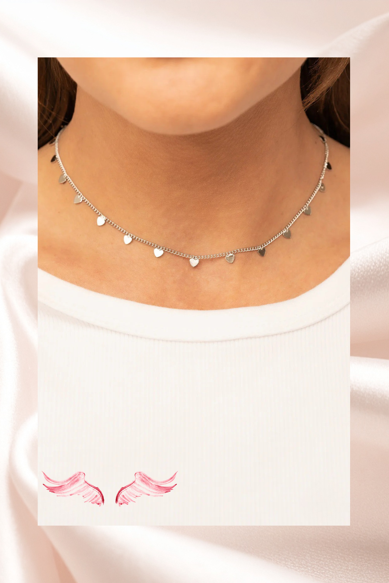 The Fringe Heart Choker Set | Valentines Jewelry Heavenly Pieces