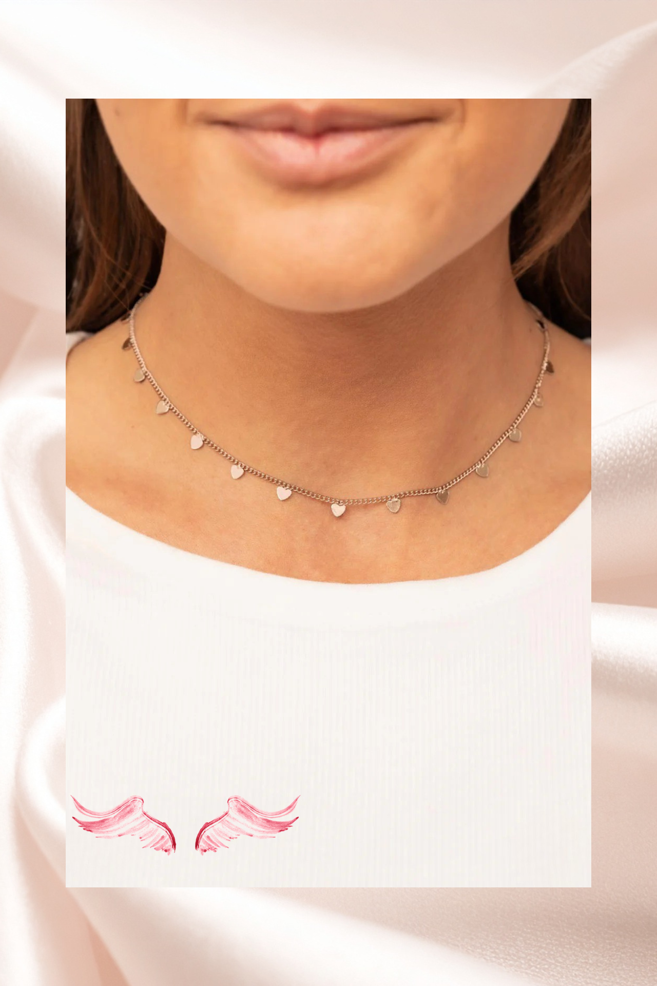 The Fringe Heart Choker Set | Valentines Jewelry Heavenly Pieces