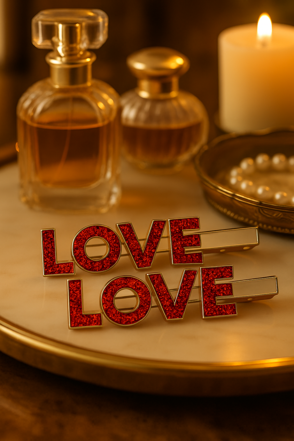 Blush Script Love Clip Duo