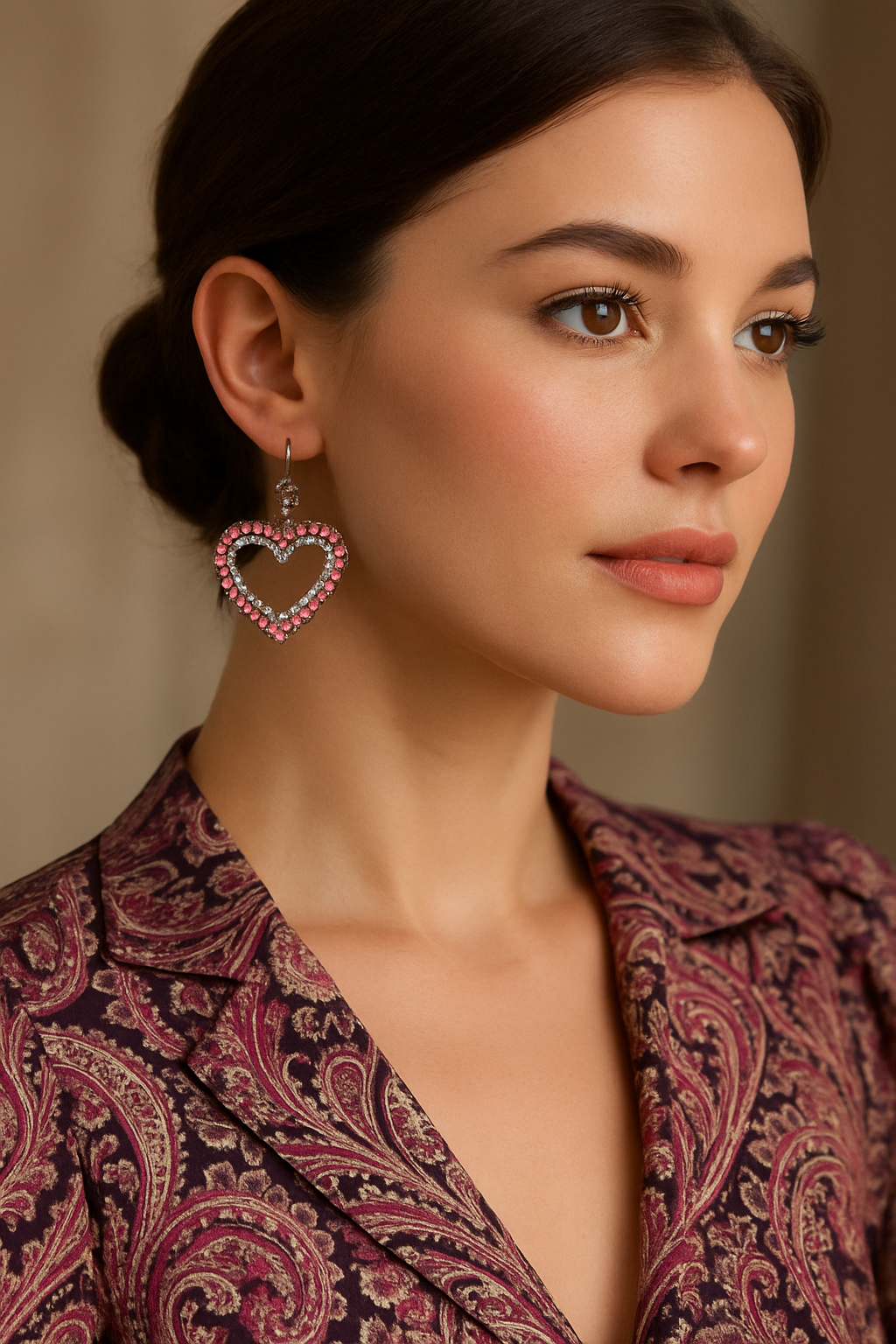 Corazón de devoción ruborizado