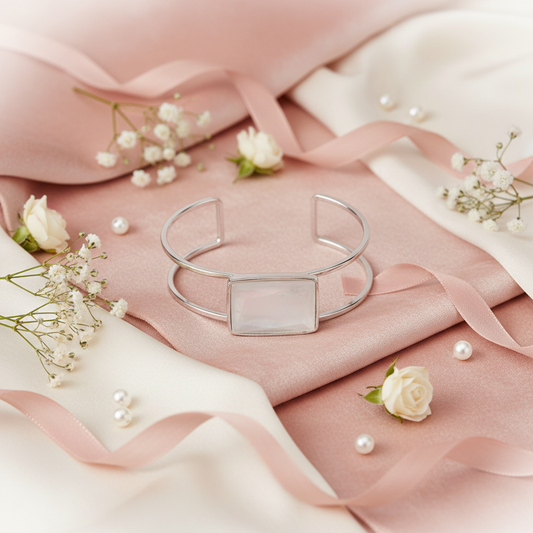 Glow Crystal Cuff Flat Lay - Corrected