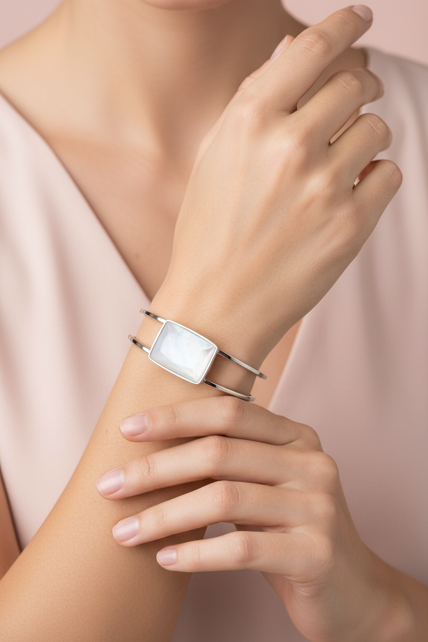 Glow Crystal Cuff Model - Corrected