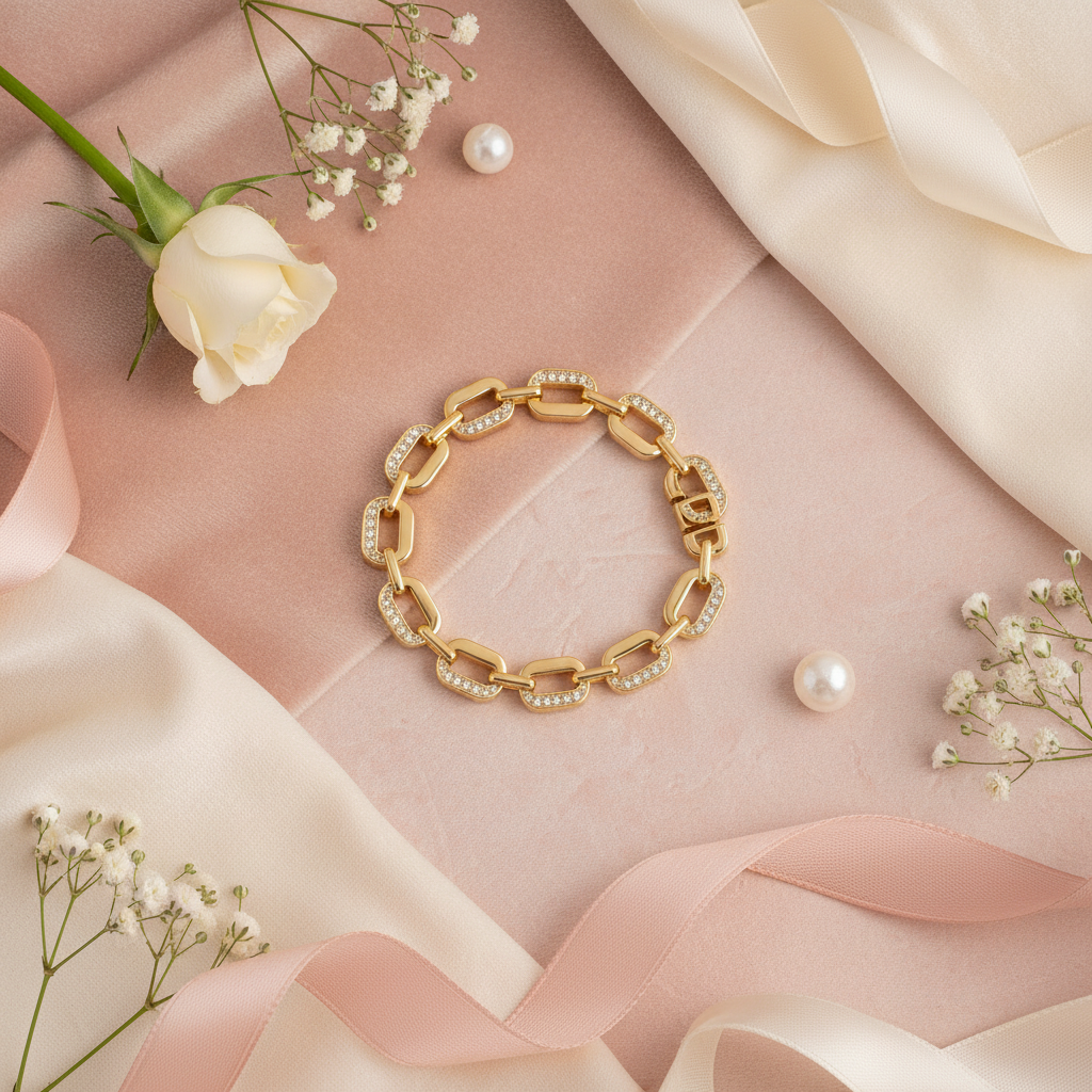 Golden Luxe Flat Lay - Alternating Pattern