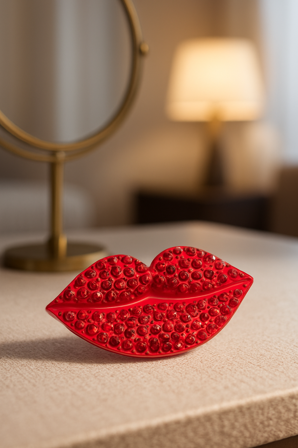 Scarlet Kiss Crystal Clip