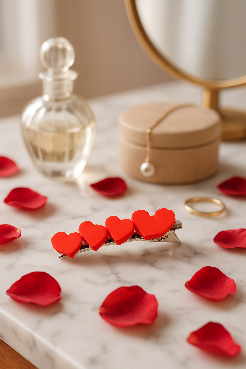 Scarlet Halo Wooden Heart Clip