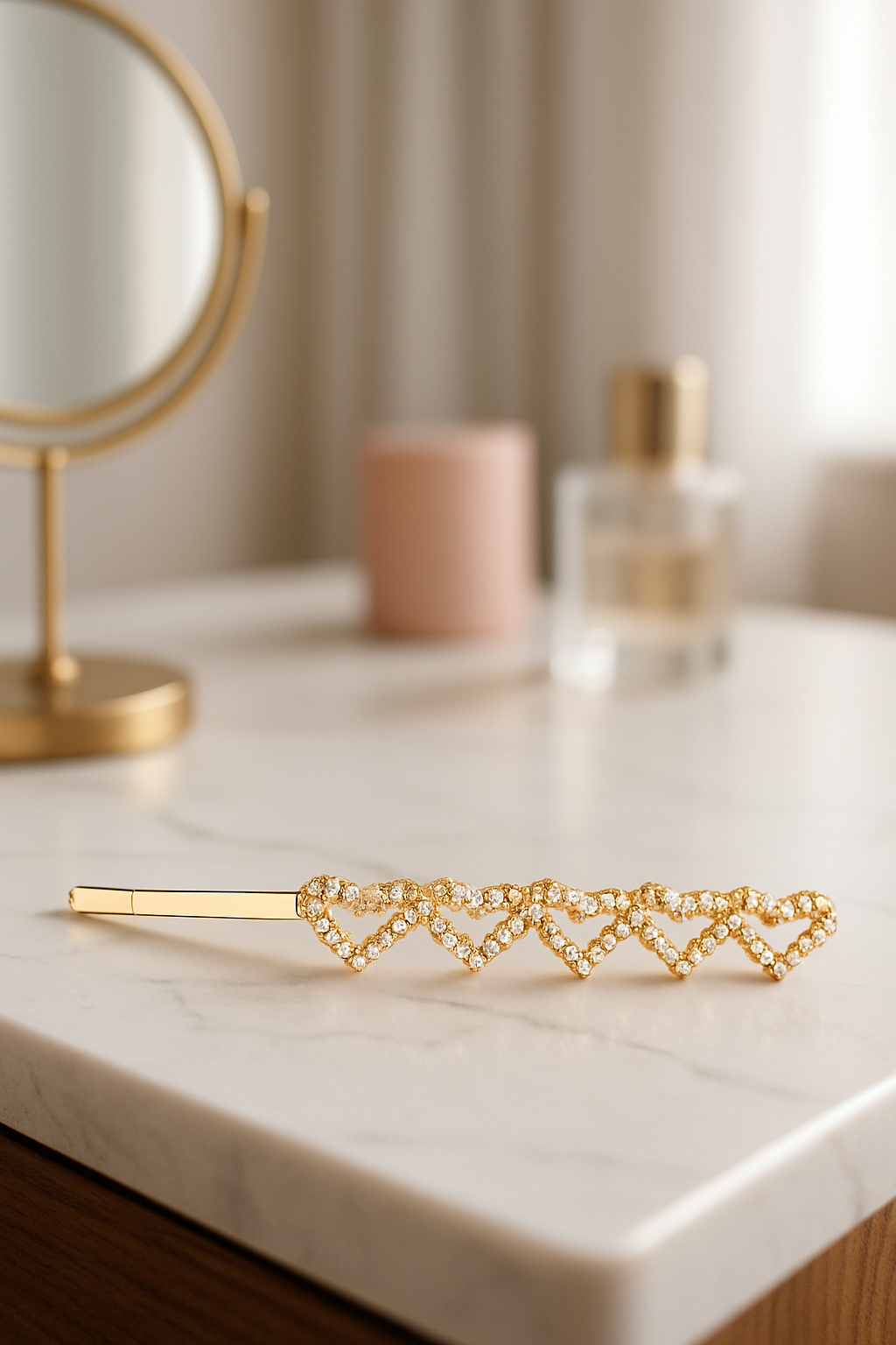 Crimson Heart Bobby Pin Duo