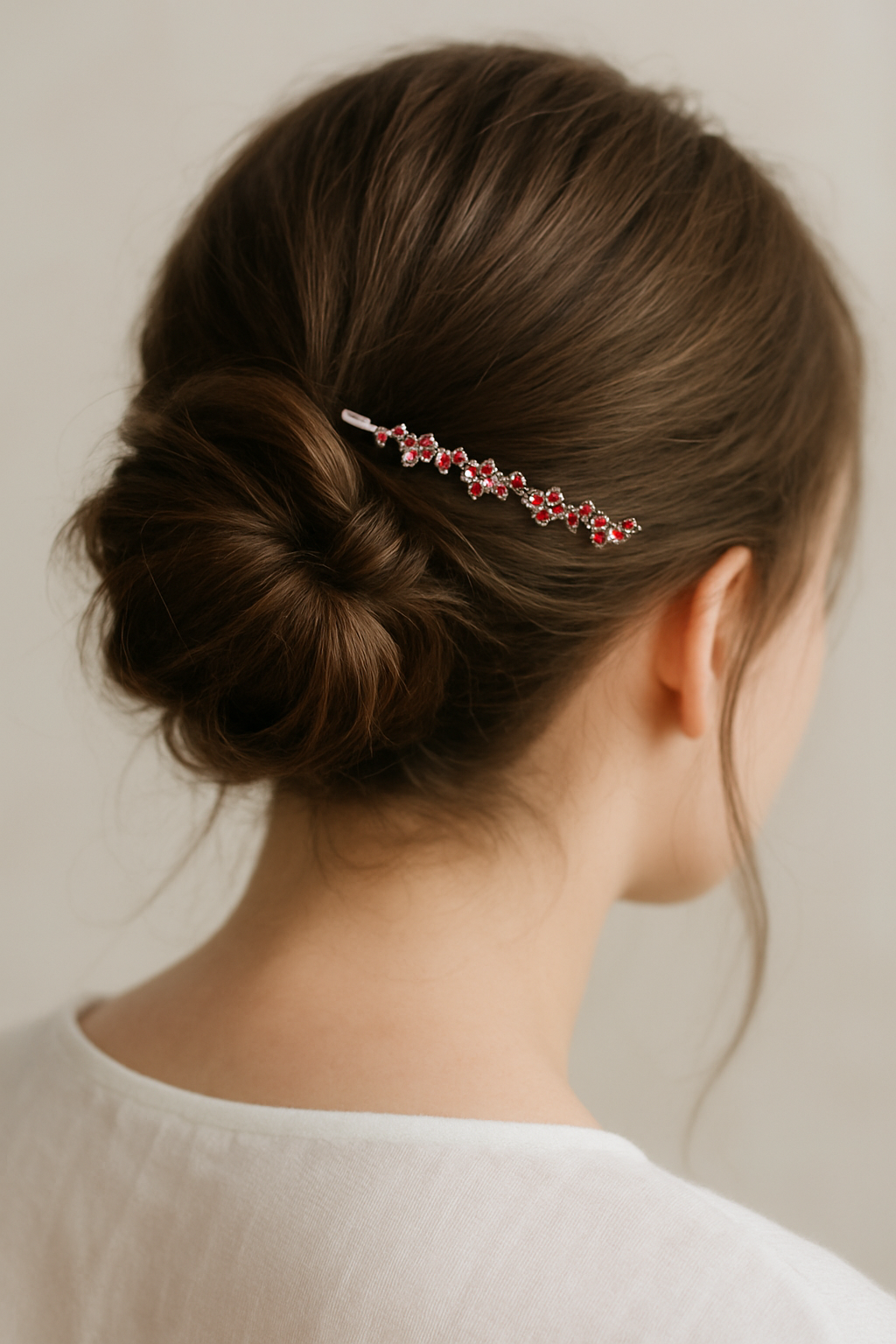 Crimson Heart Bobby Pin Duo