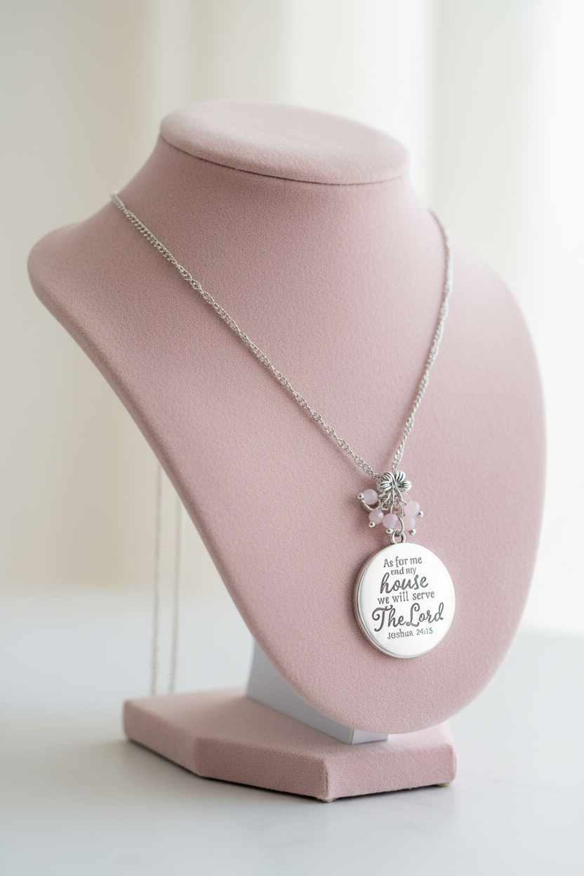 Joshua 24:15 Necklace on Bust