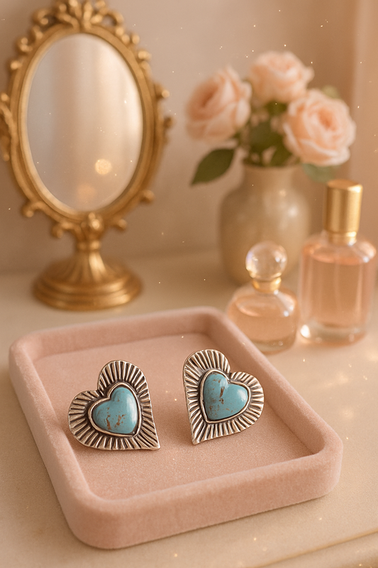 Corazón de devoción turquesa