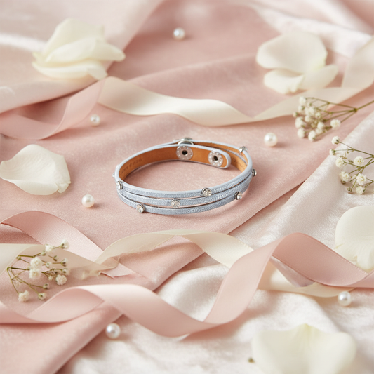 Metallic Blue Flat Lay