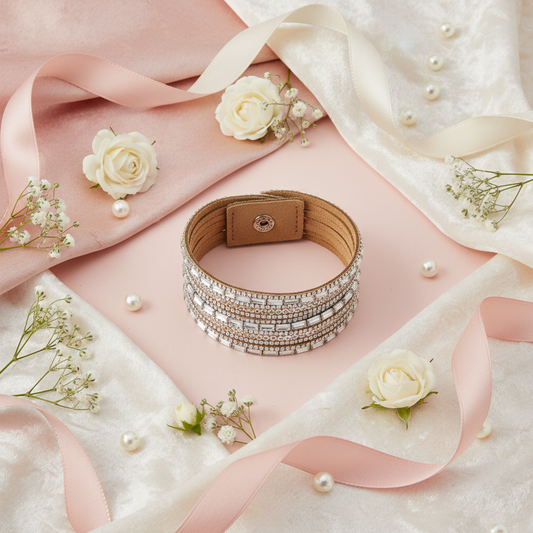 Multi-Strand Rhinestone Flat Lay