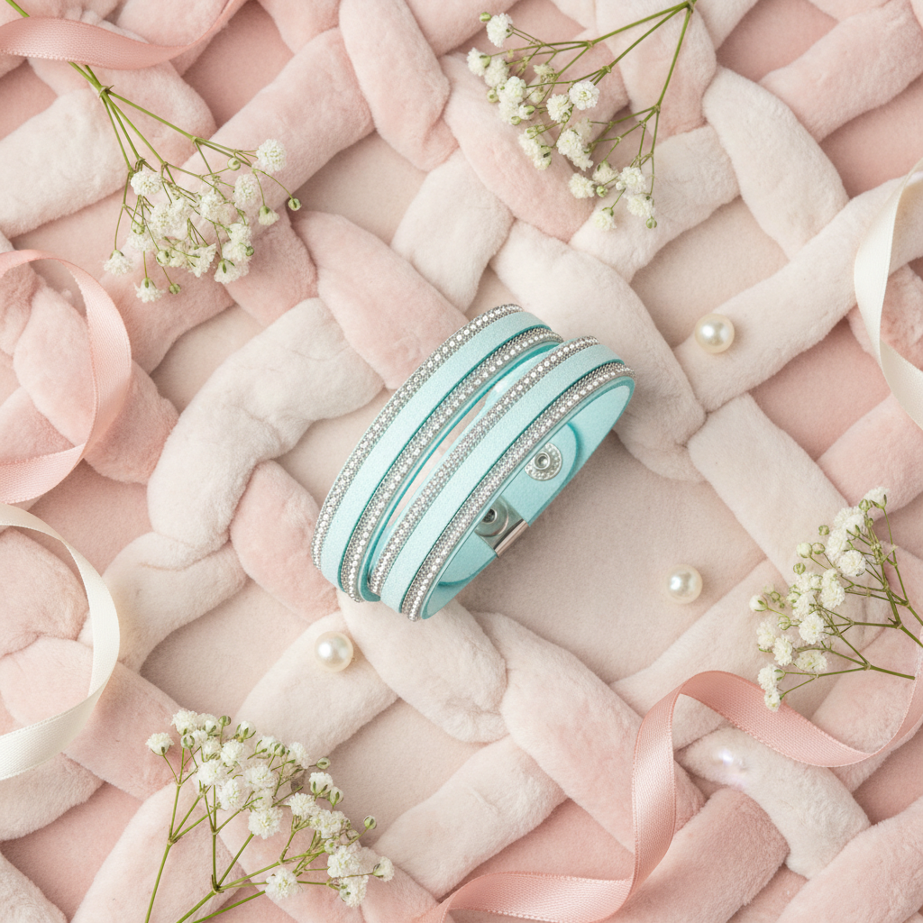 Ocean Spark Blue Flat Lay