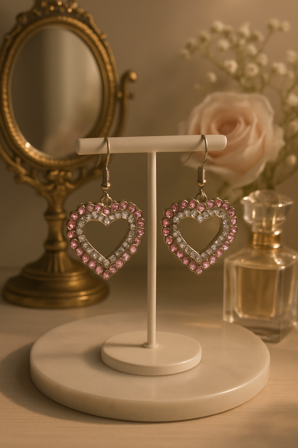 Corazón de devoción ruborizado